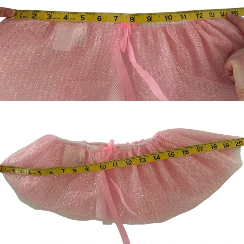 🦋 5/$25 - Ballet Pink Tulle Tutu Skirt with Ribbon for Girls
